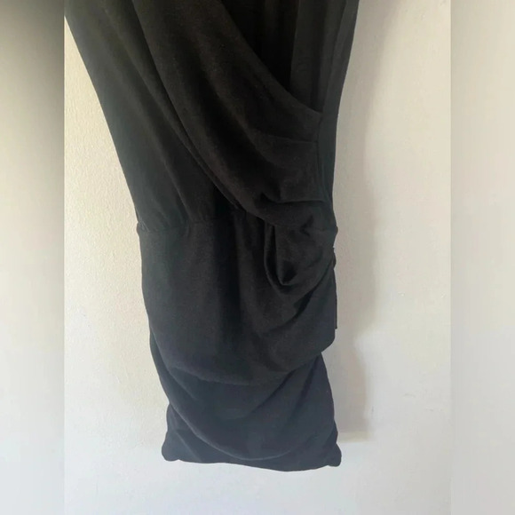 Standard James Perse ESTILO Charcoal Heather Gray Ruched Short Sleeve Dress Size - Picture 4 of 10